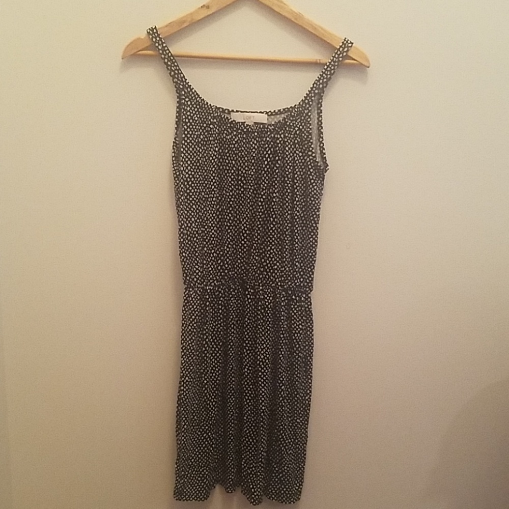 Loft black and white dress
